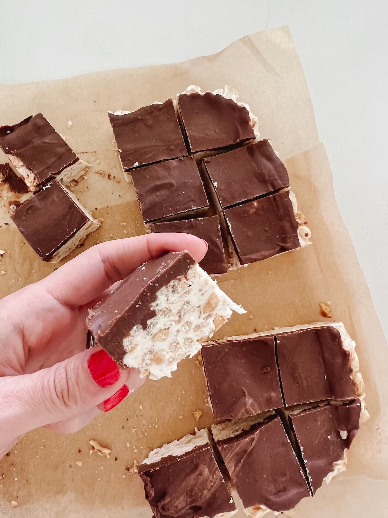 peanut butter rice crispy bars from pastry love cookbook- M Loves M @marmar